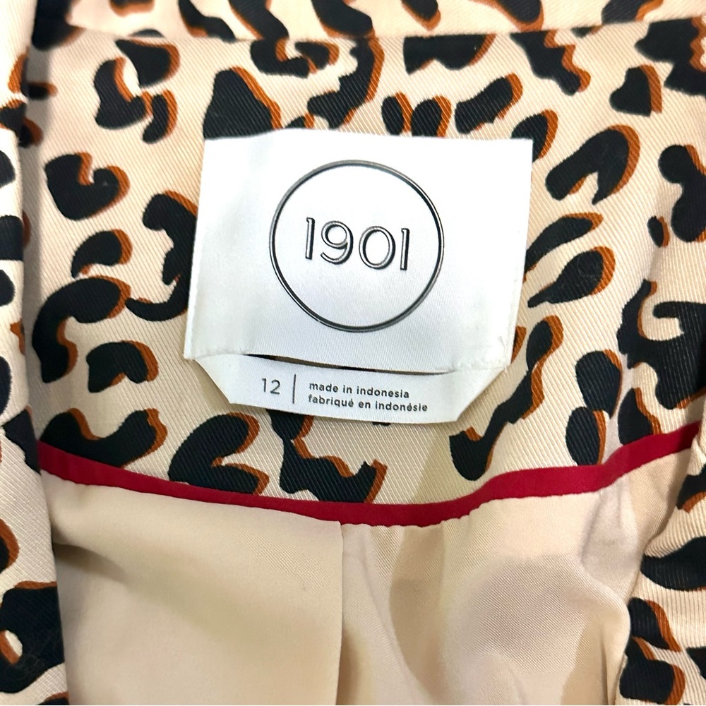 1901 Leopard Print One Button Blazer Jacket NEW - Picture 5 of 9